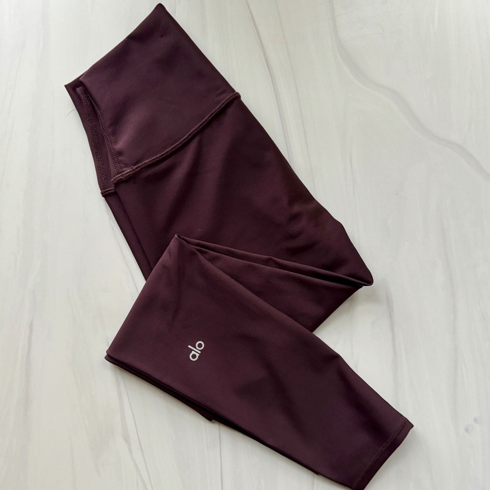 Alo Airlift maroon leggings 7/8 Small
